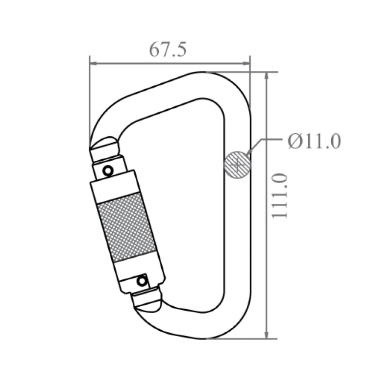 ALUMINIUMKARABINER TWIST-LOCK