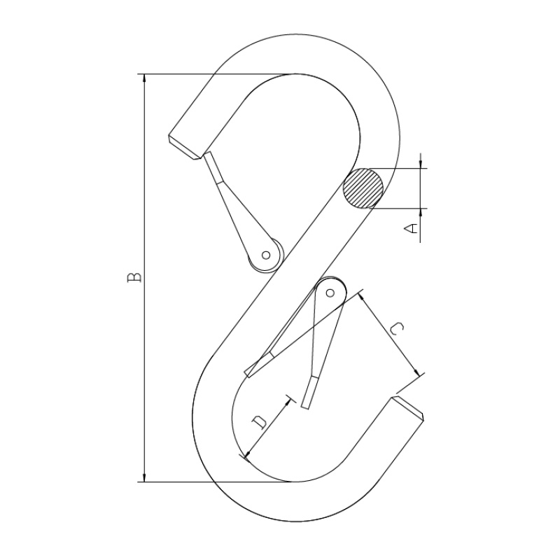 S-HAKEN OFFENE FORM MIT SICHERUNG