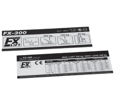 Typenschild Set für Flaig FX
